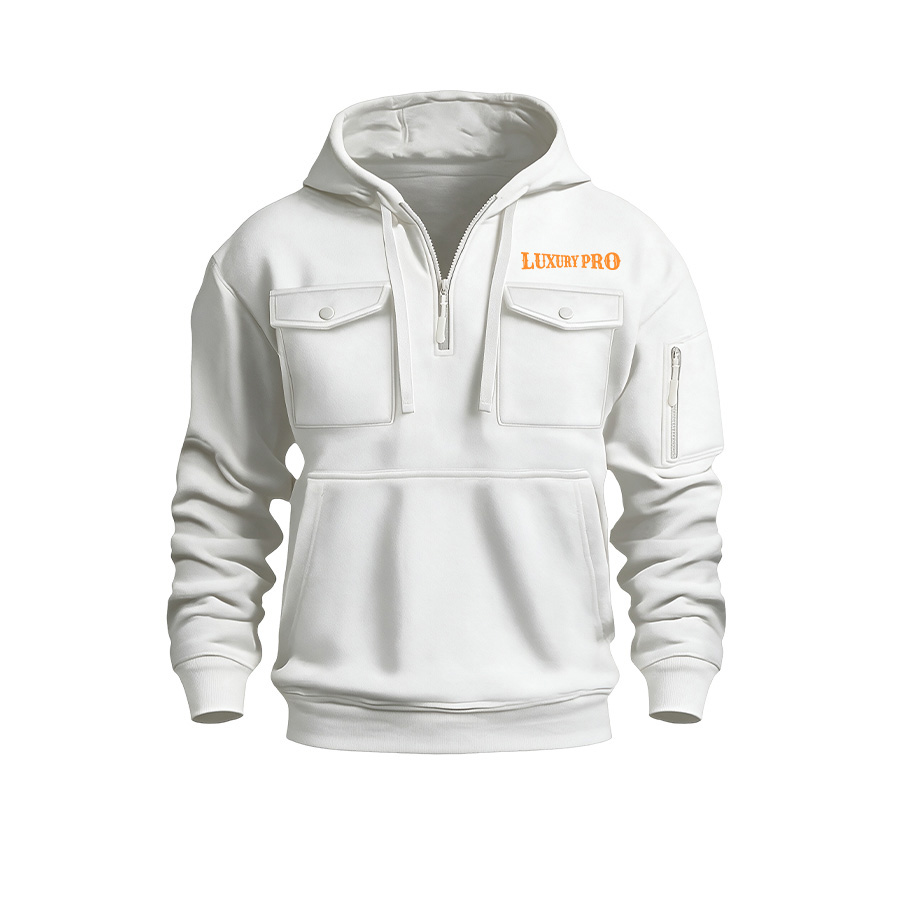 2D Half-Zip Multi-Pocket Sweatshirt
