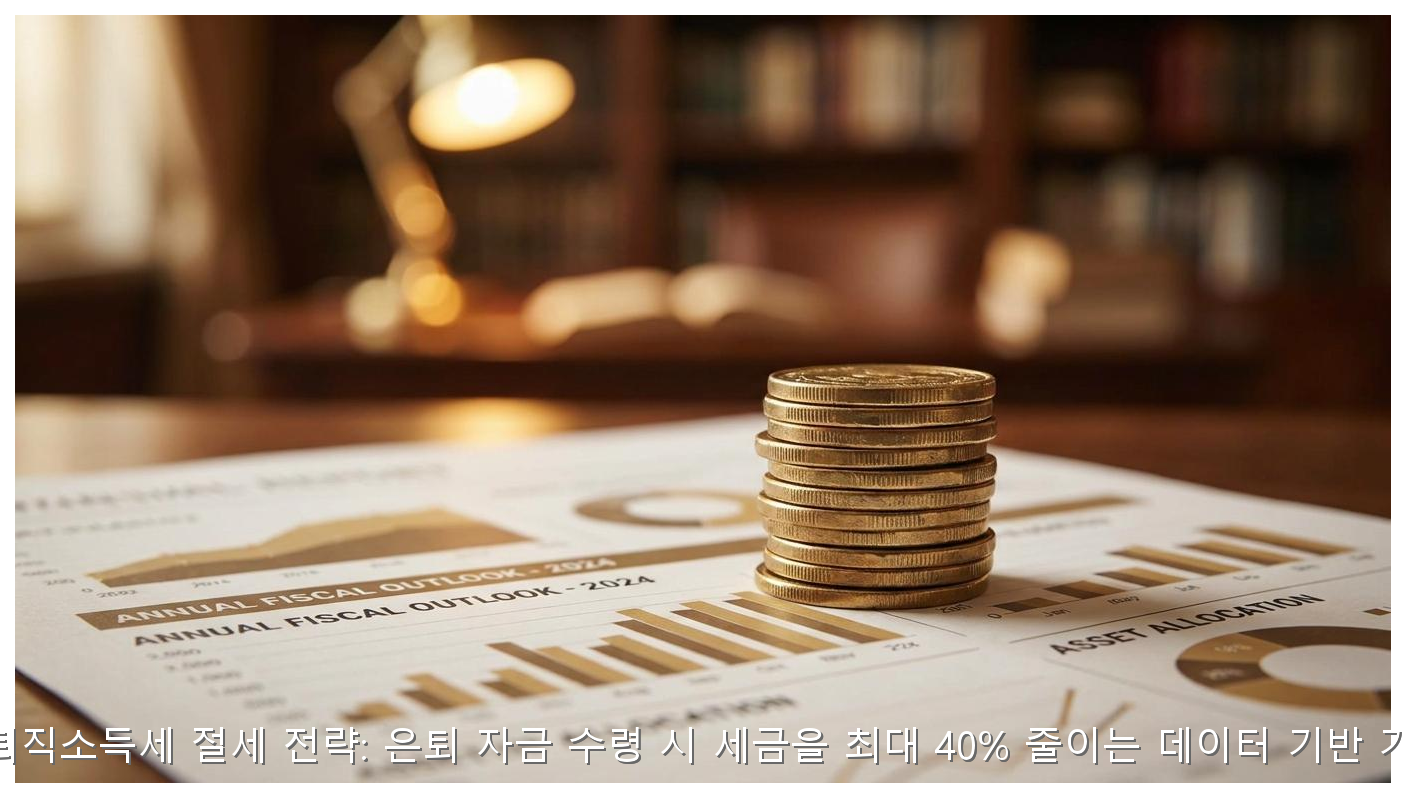 IRP 퇴직소득세 절세 전략: 은퇴 자금 수령 시 세금을 최대 40% 줄이는 데이터 기반 가이드 핵심 안내 및 분석 인포그래픽 (7)