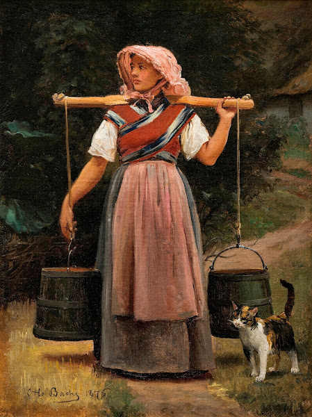 A milkmaid 1876