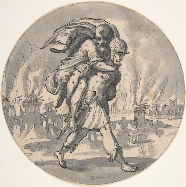 Aeneas Rescues his Father from Burning Troy 1627