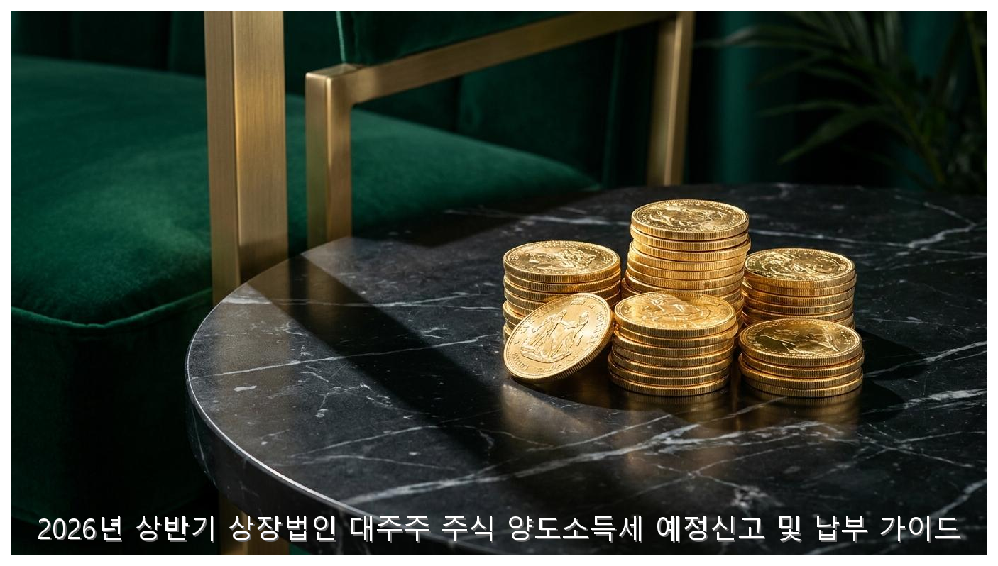 2026년 상반기 상장법인 대주주 주식 양도소득세 예정신고 및 납부 가이드 핵심 안내 및 분석 인포그래픽 (3)