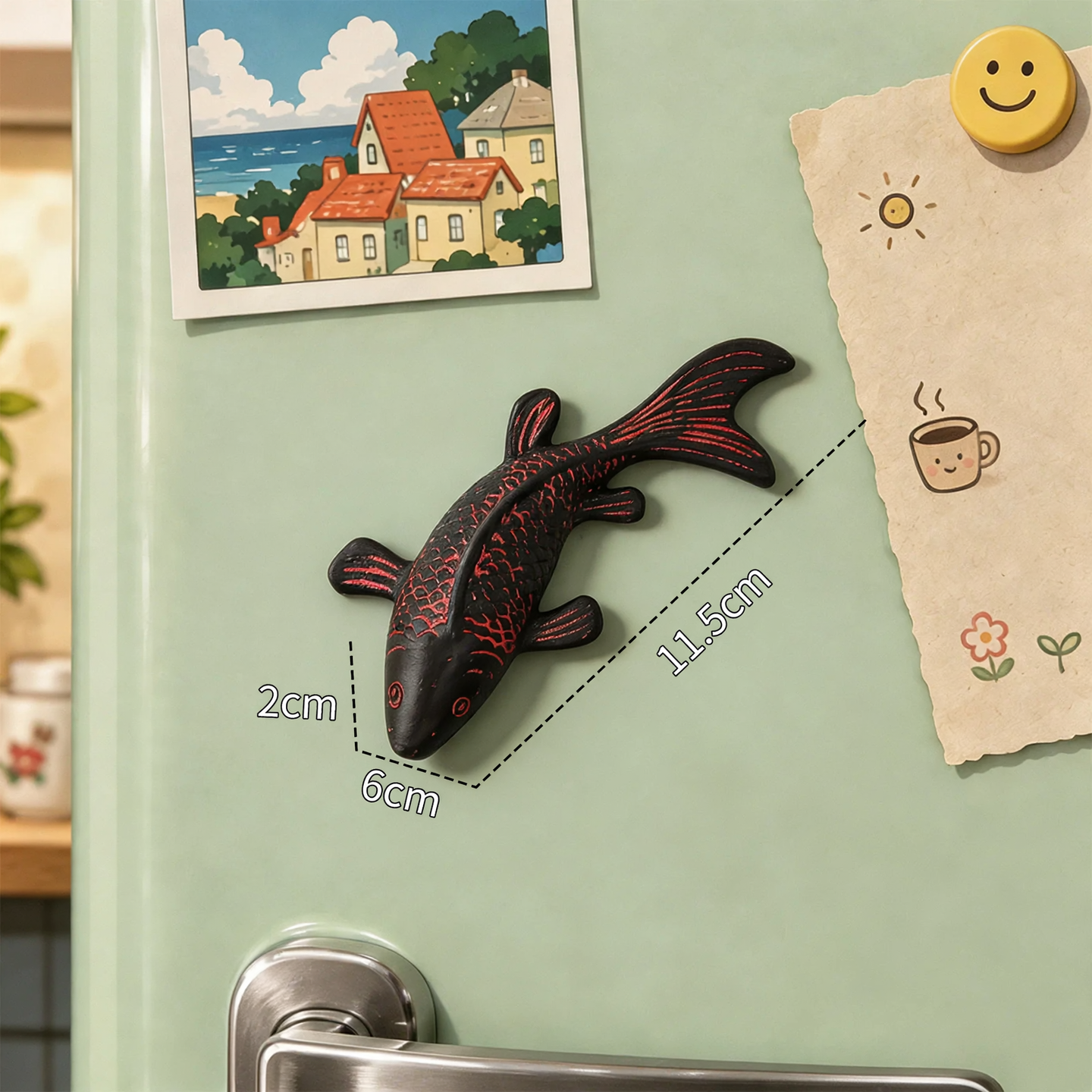 Kunstharz-Magnete, chinesischer Stil mit Koi-Motiven