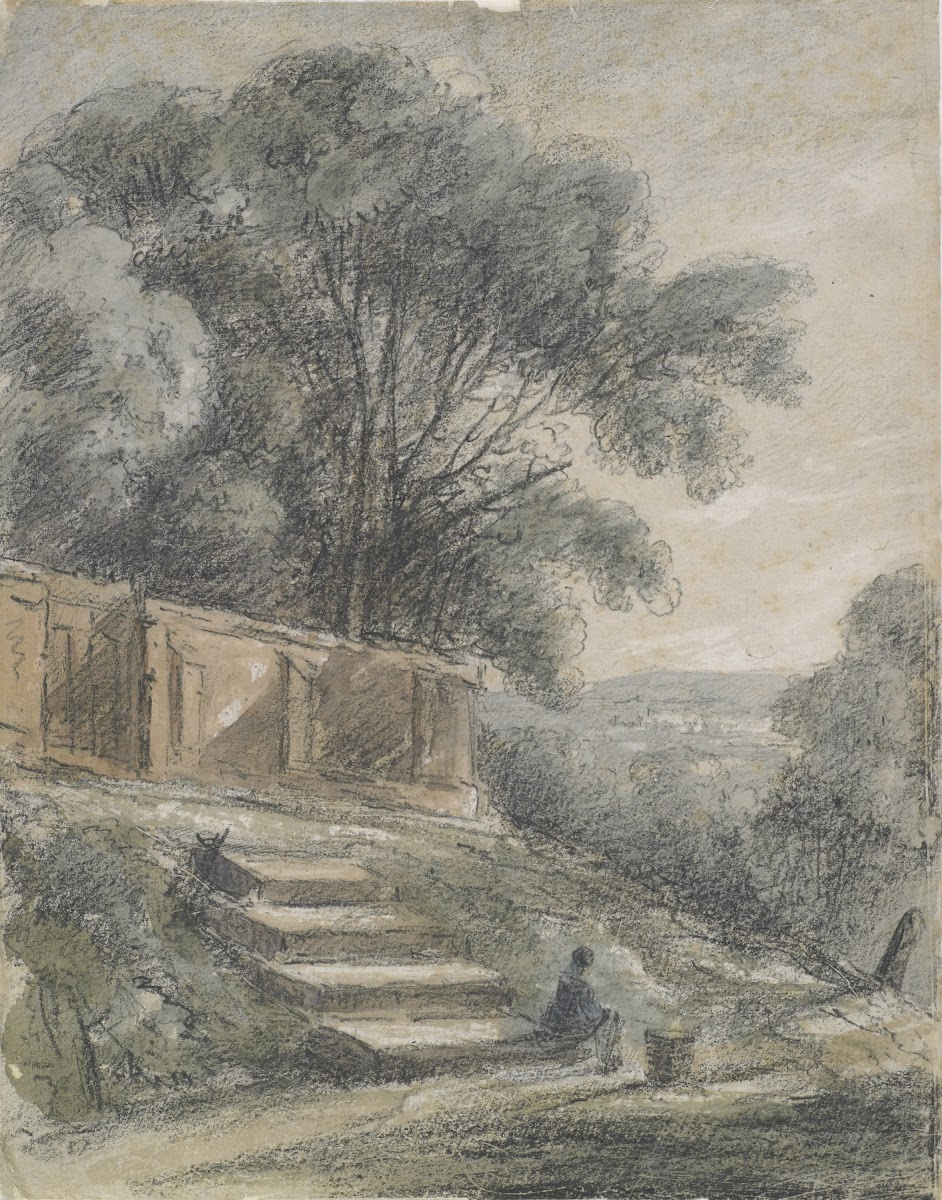 Landscape with sloping steps