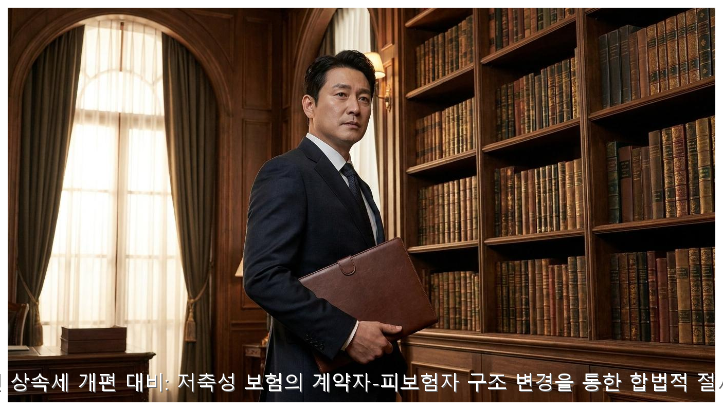 2026년 상속세 개편 대비: 저축성 보험의 계약자-피보험자 구조 변경을 통한 합법적 절세 전략 핵심 안내 및 분석 인포그래픽 (5)