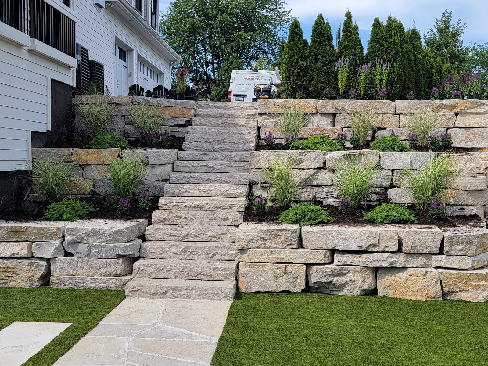 Paver patio with fire pit