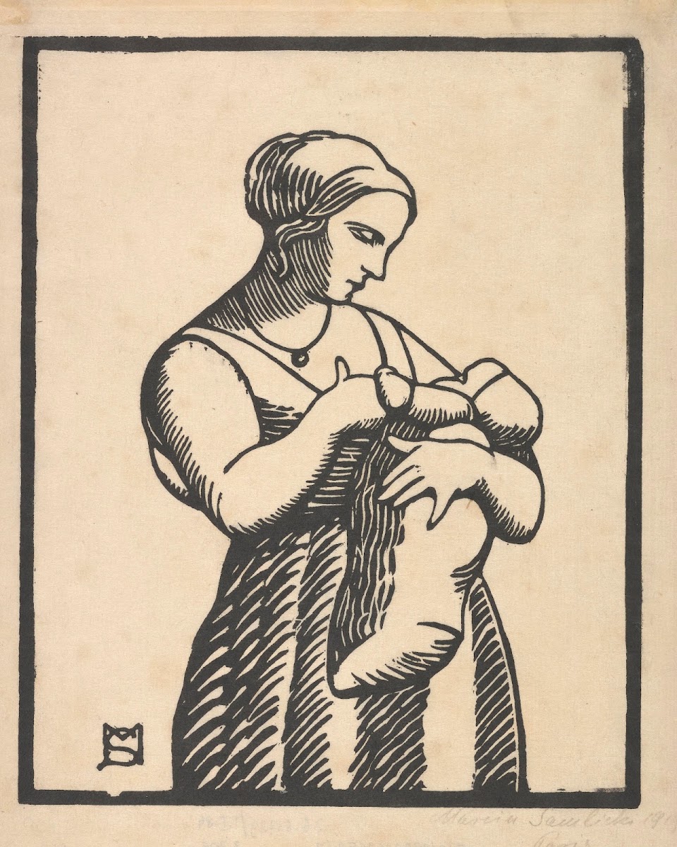 Matka karmiąca niemowlę 1919