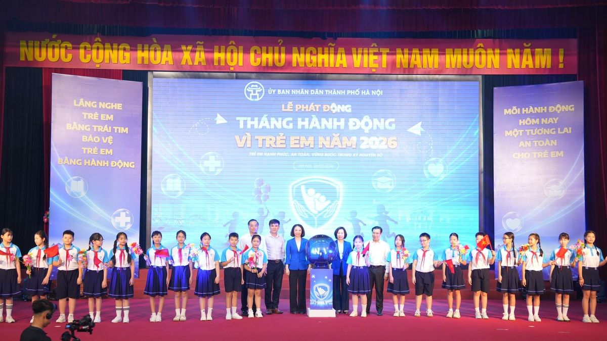 Hà Nội phát động Tháng hành động vì trẻ em năm 2026 - Đài Phát thanh và truyền hình Hà Nội