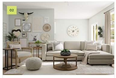 Soft neutral living room with a coordinated light interior