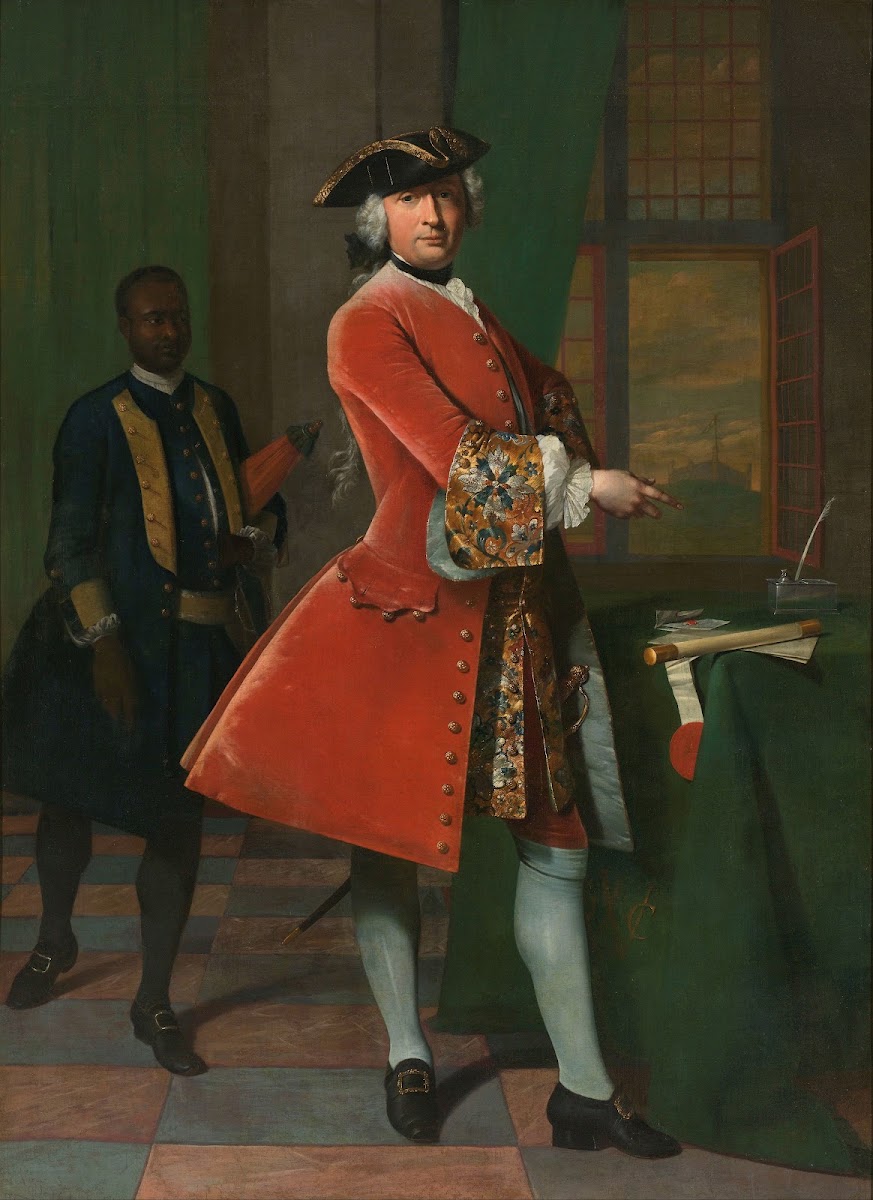 Portrait of Jan Pranger and an Enslaved Servant 1742