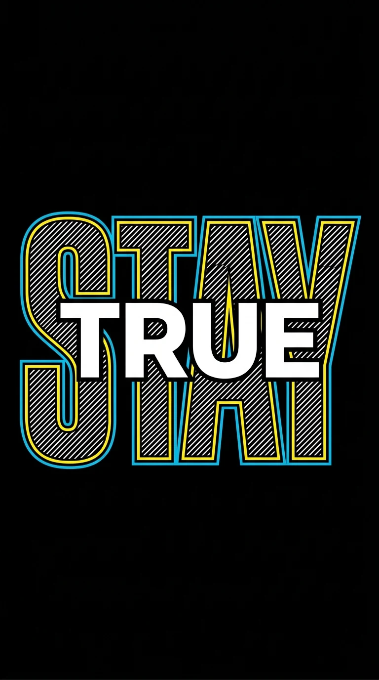 Sleek Modern Streetwear Typography Graphic on Black Canvas - Free 8K and 4K mobile Wallpaper Background