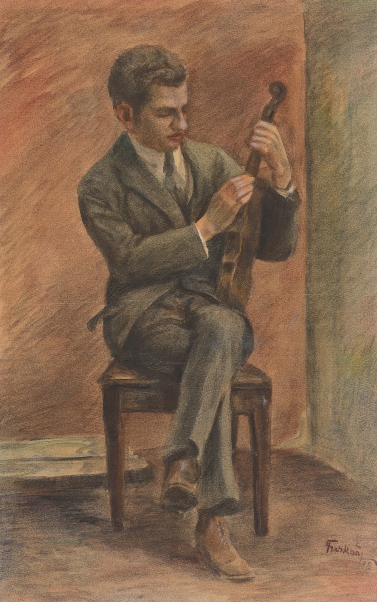 Study of a Seated Violinist 1919