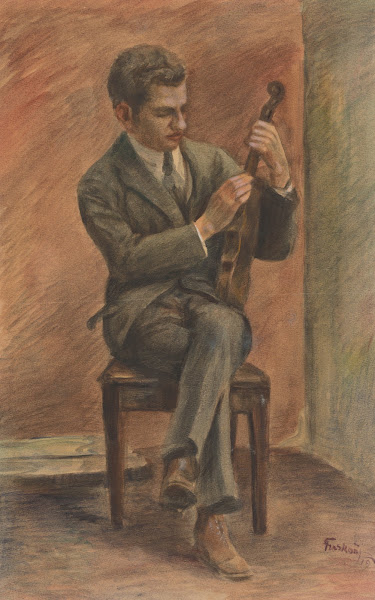 Study of a Seated Violinist 1919