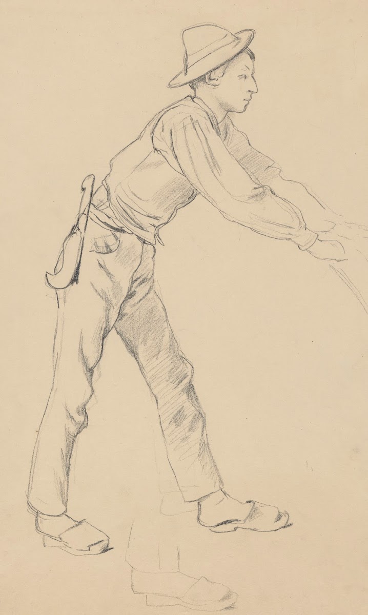 Boy from Cargnacco in a Hat with a Knife Behind His Belt 1897