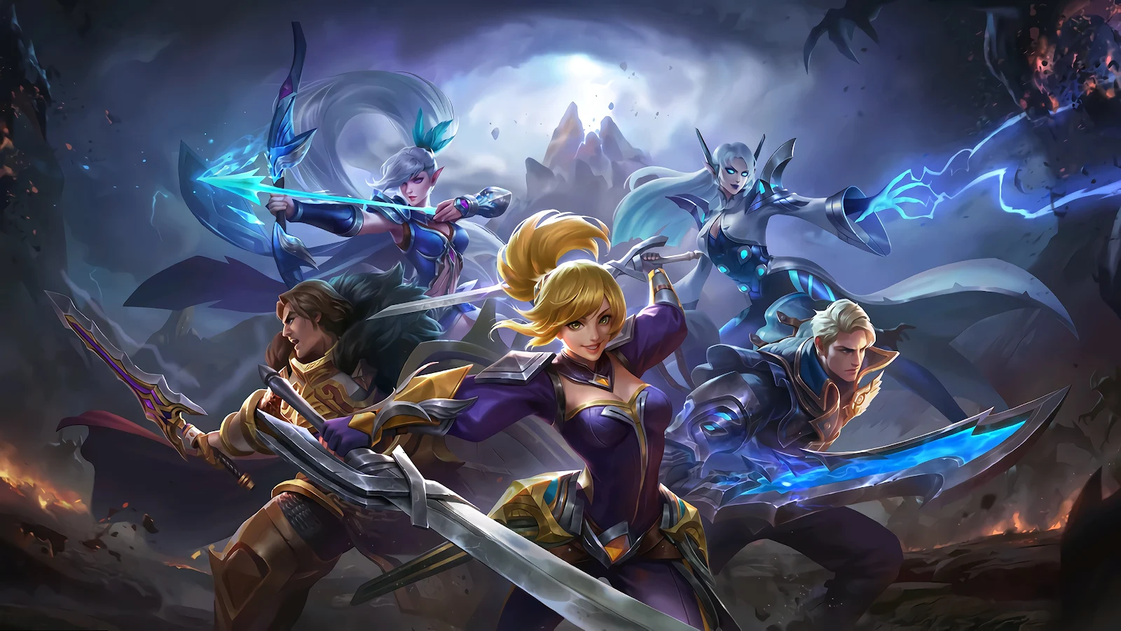 Mobile Legends, Fanny, Tigreal, Alucard, Eudora 4K Desktop, iPhone Wallpaper Background