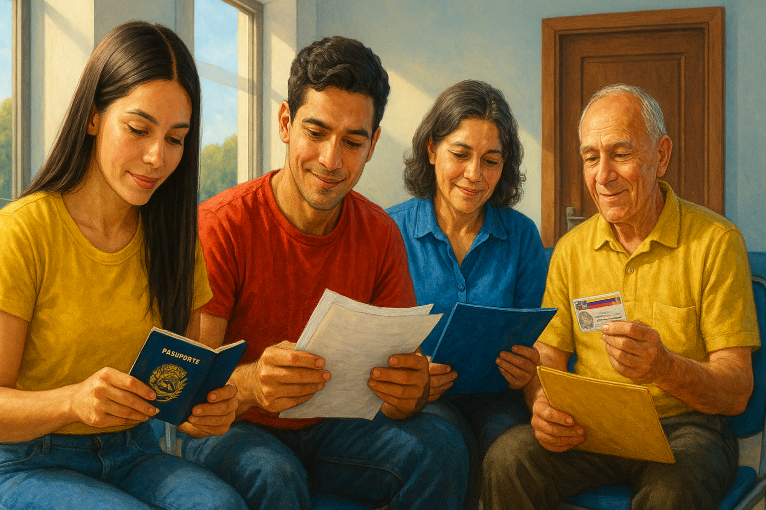 venezolanos en consulado con documentos y cita SAIME, trámites migratorios en el exterior