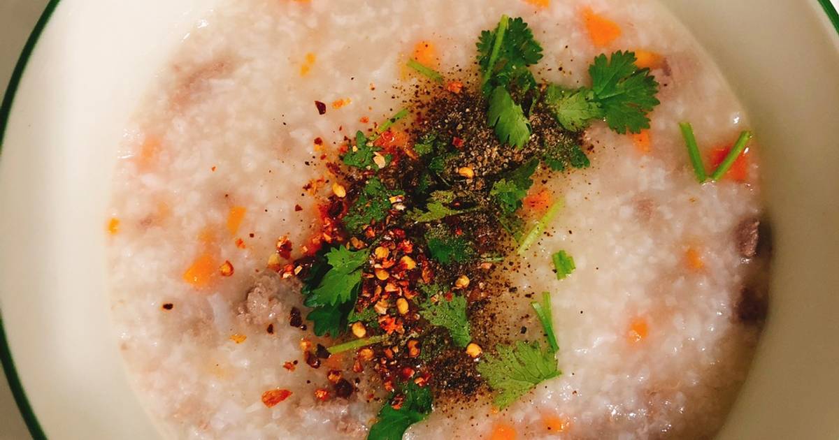 Cháo thịt bò bằm