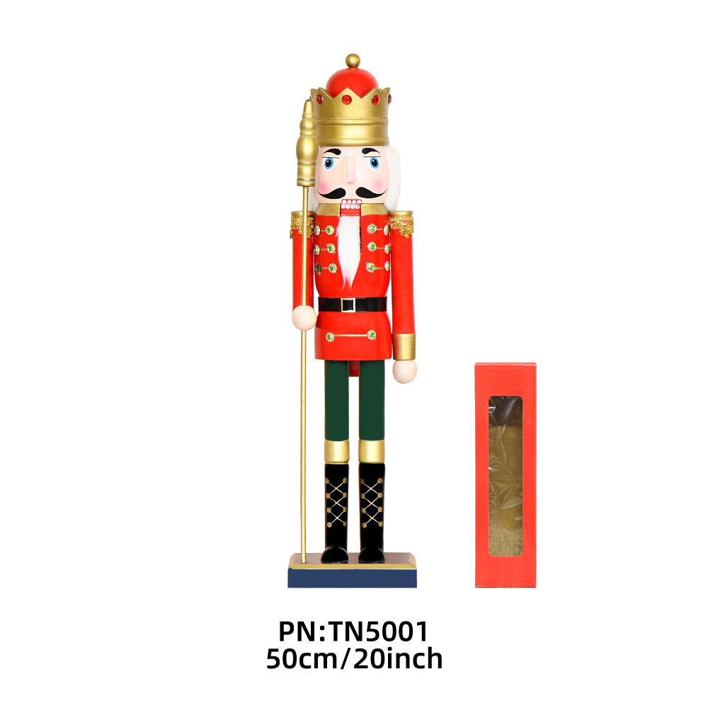 Large Nutcracker Soldier, 50 cm, Wooden Decoration