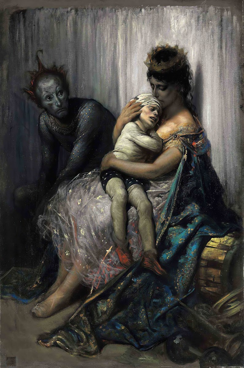 La famille du saltimbanque lenfant blessé 1853