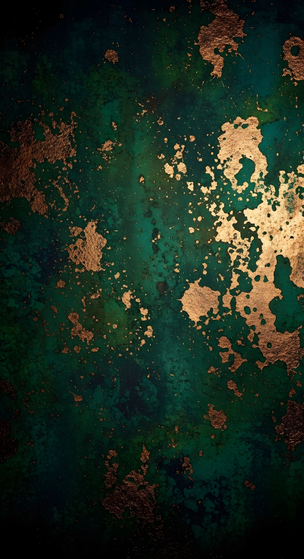Dark Teal and Bronze Abstract Metallic Texture Art - Free 4K mobile Wallpaper