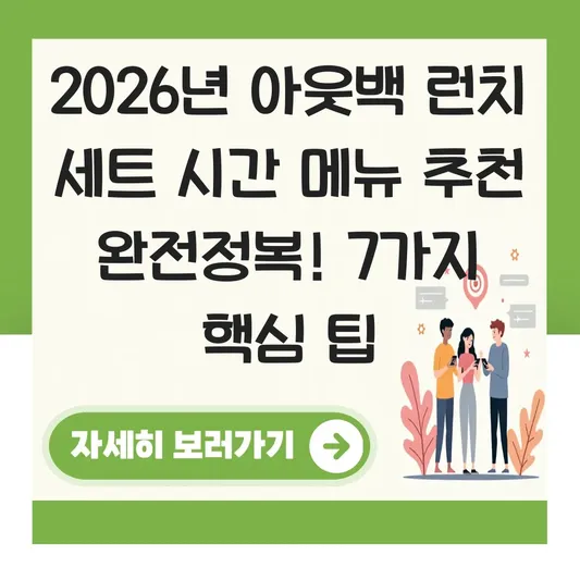 아웃백 런치 세트 시간 메뉴 추천 대표 이미지