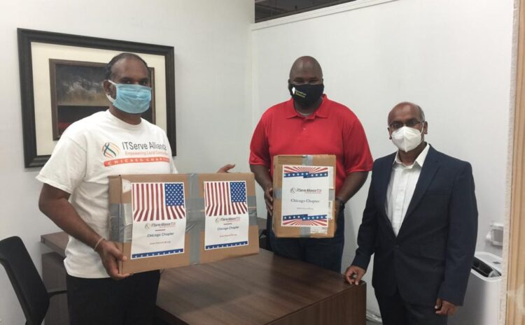ITServe Alliance Chicago Chapter Donated 500 KN95 Masks to Health care professionals in Illinois 17th Legislative District (Chicago area)
