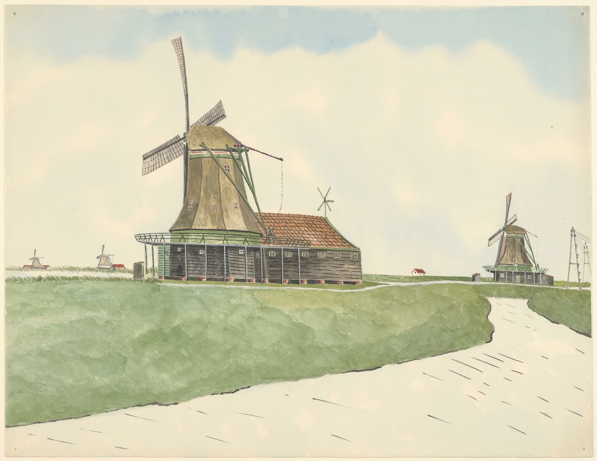 molens molen De Kaar De Kwak De Afra en De Hondeman 1930 1940