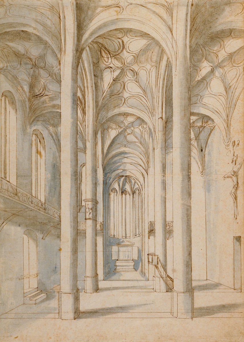 Interior Of A Gothic Church 1629