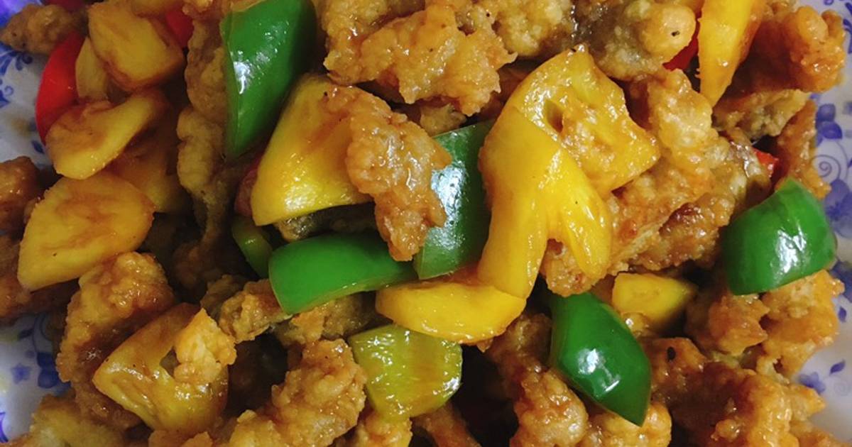 Thịt chiên giòn xào chua ngọt kiểu Hàn