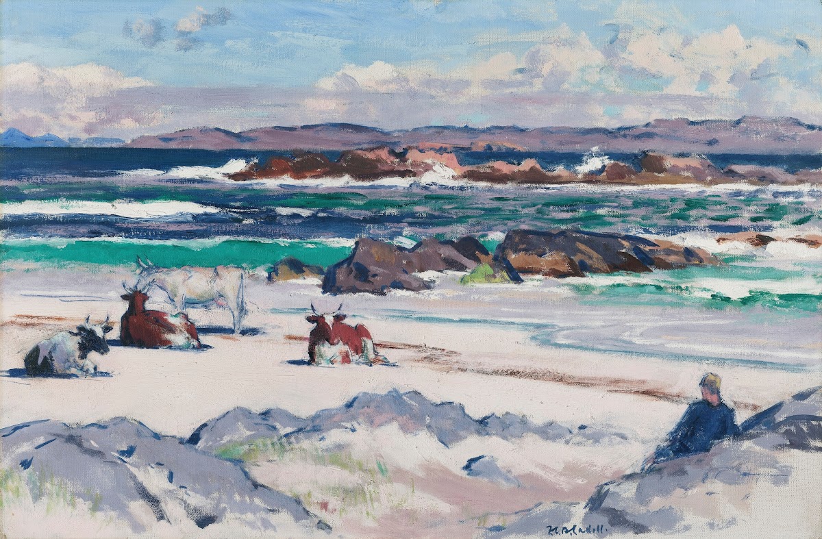 Cattle on the Shore Iona 1920s