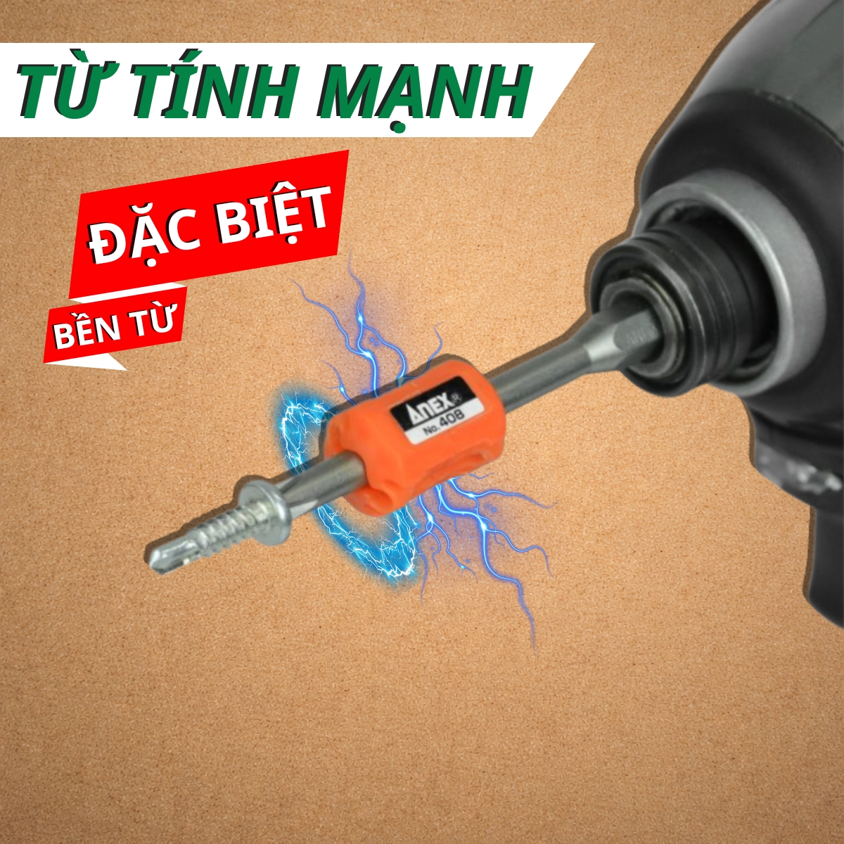 Nam châm tăng từ tính cho mũi vít nhật ANEX 408