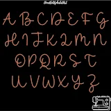 Stitch photo 1 of the Bearline Daisy Chain Letters Embroidery Font embroidery design