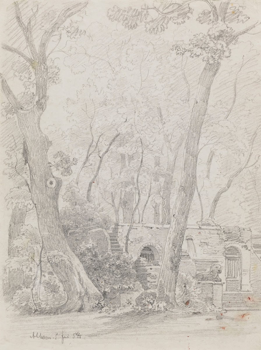 Gardens of the Villa Doria Pamphili in Albano 1853