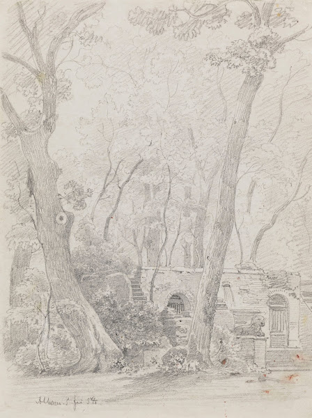 Gardens of the Villa Doria Pamphili in Albano 1853