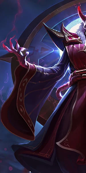 LOL League of Legends Time Keeper Kieran Zilean Crimson Moon 4K Wallpaper Background