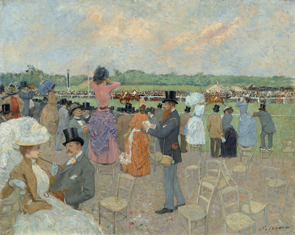 The Races at Longchamp c 1891