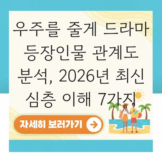 우주를 줄게 드라마 등장인물 관계도 분석