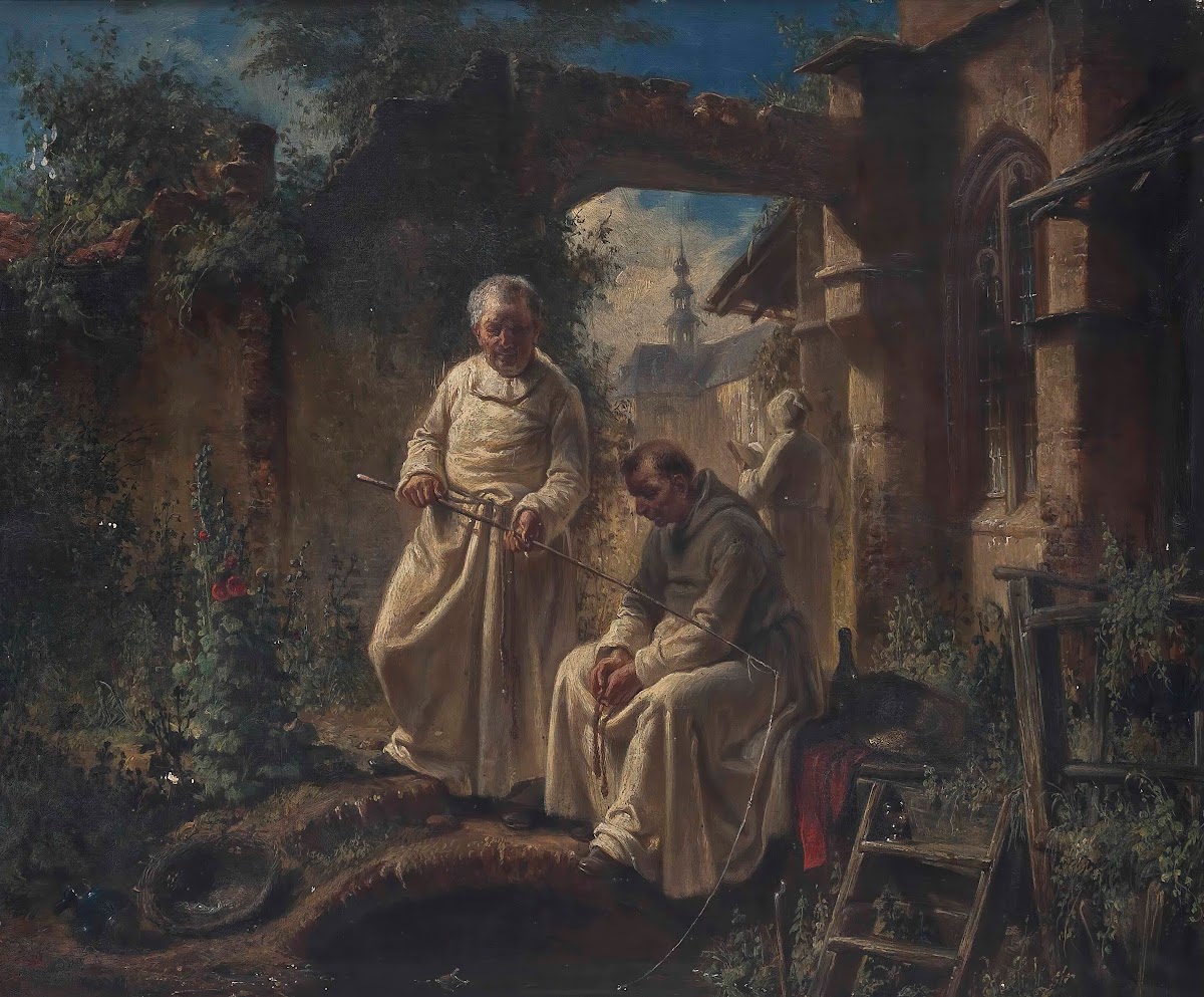 Fishing At A Monastery 1849