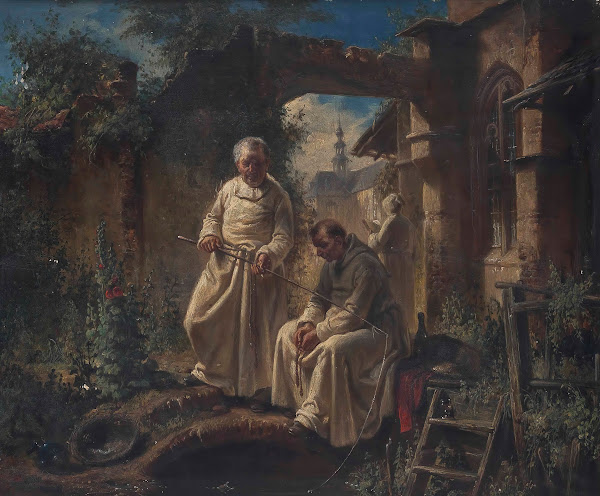 Fishing At A Monastery 1849