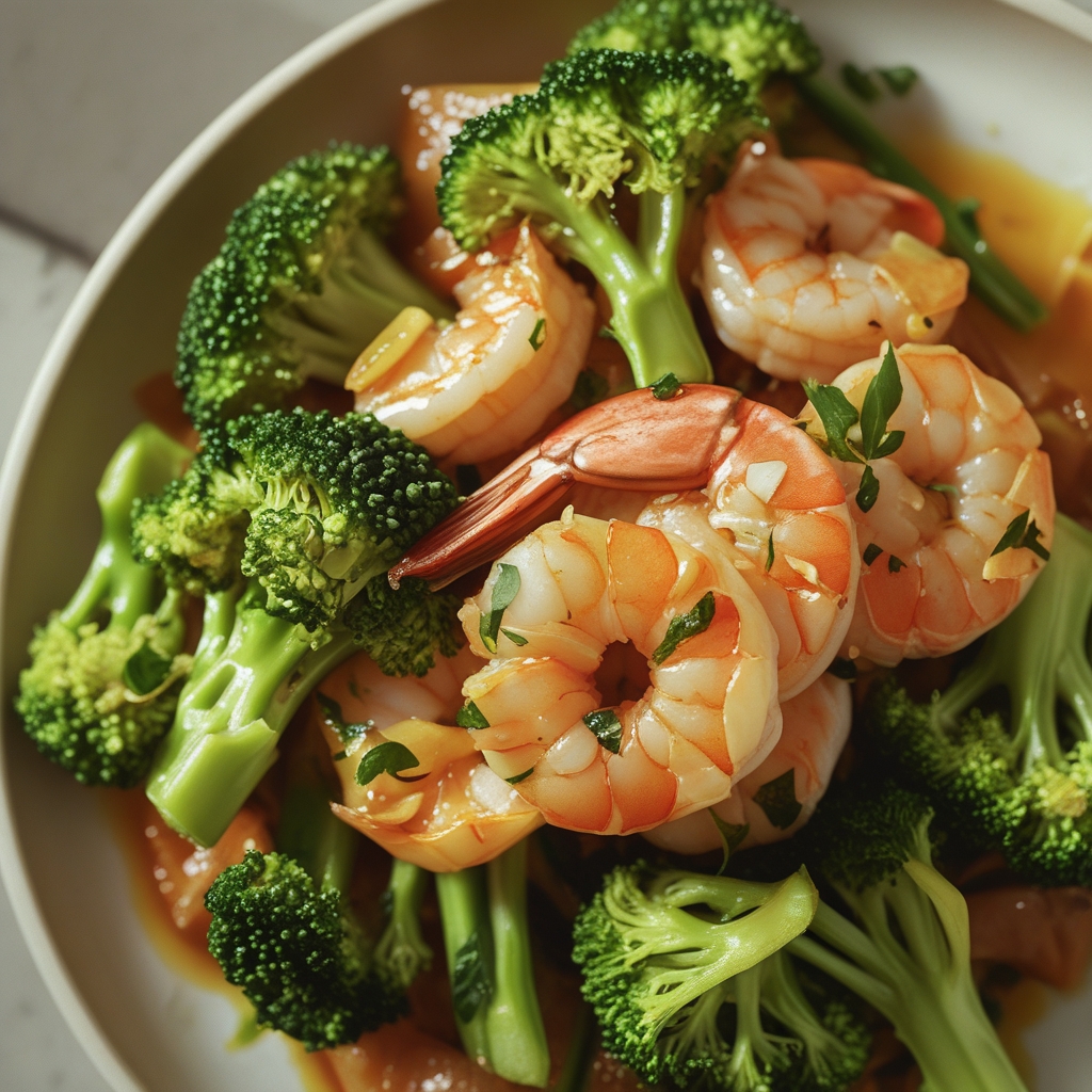Final Citrus‑Garlic Shrimp & Broccoli Stir‑Fry Over Creamy Coconut Rice