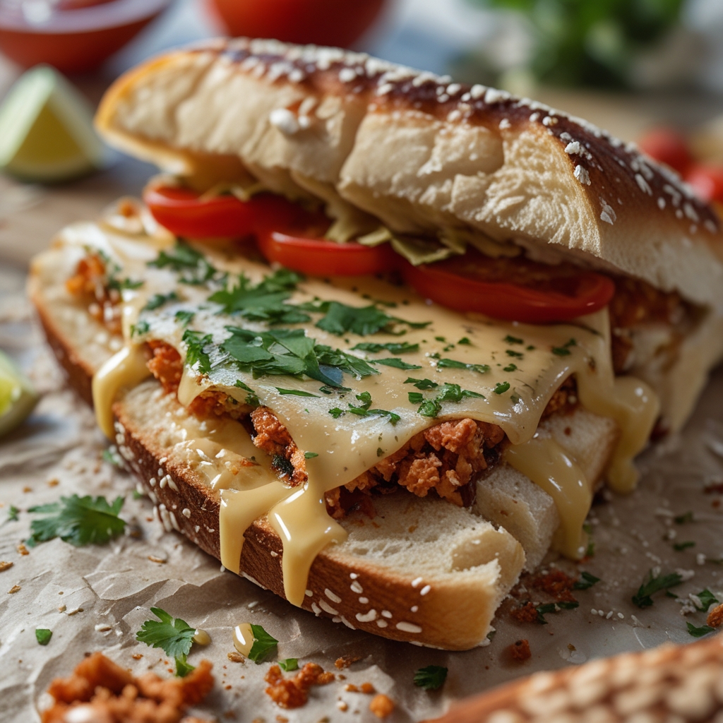 Mexican Chopped Cheese Sandwich Recipe - Easy Homemade Comfort Food finished
