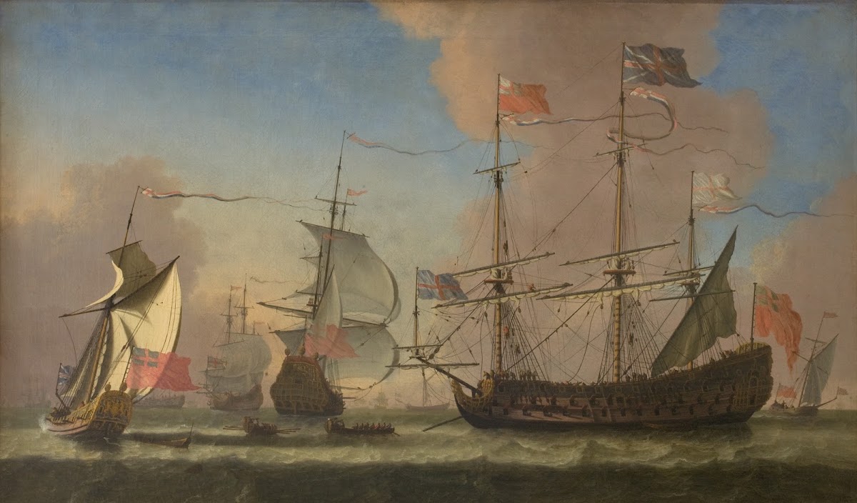 English Warships at Sea in a Fresh Breeze 1677