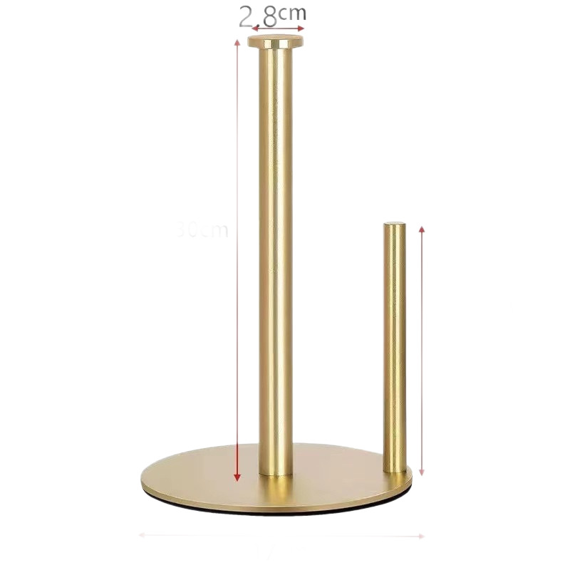 Stainless steel kitchen roll holder, double rod