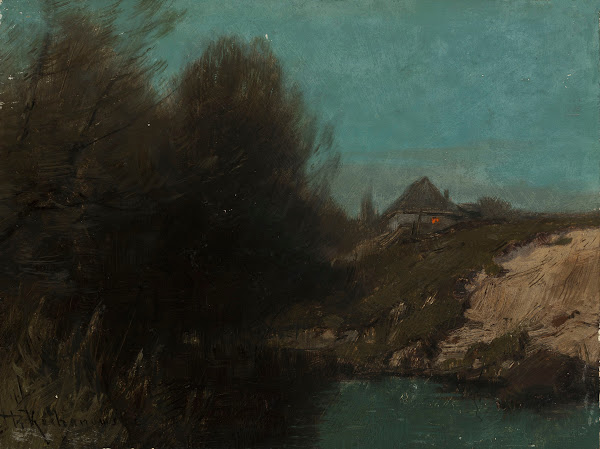 Landscape with a cottage between 1890 and 1900