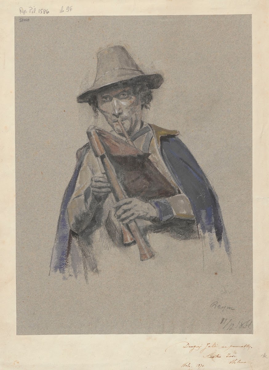 Italian bagpiper 1861