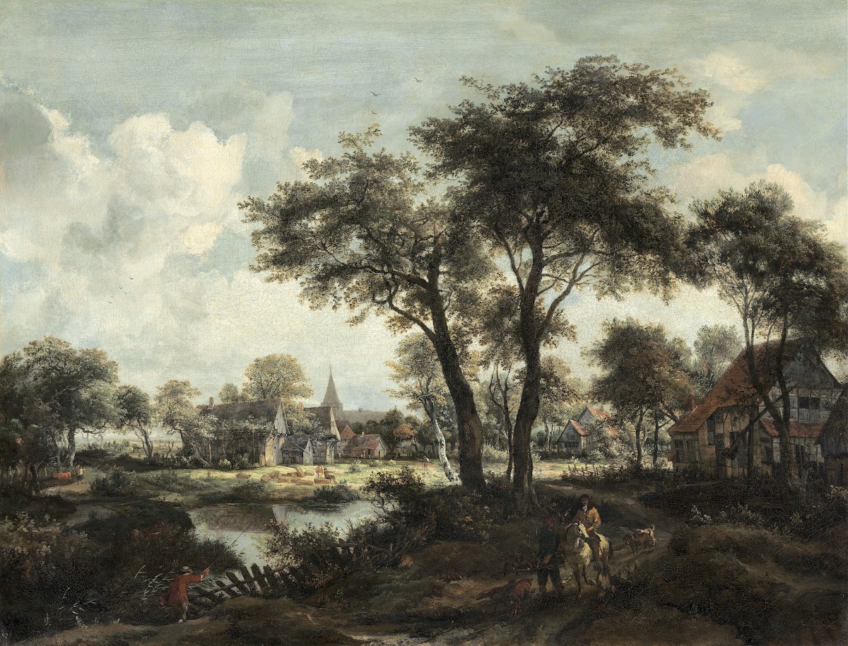 Village near a Pool c 1670