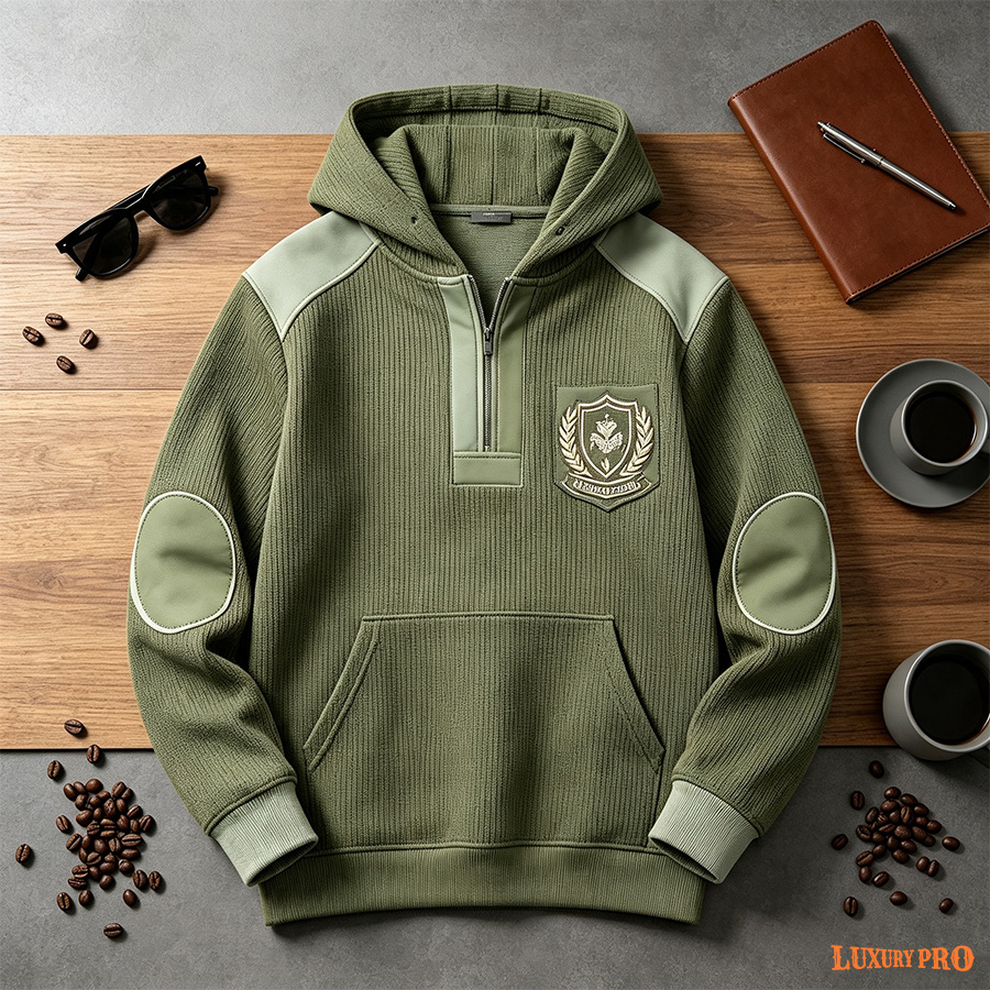 2D Raglan Sleeve Hooded Sweatshirt Spliced Style