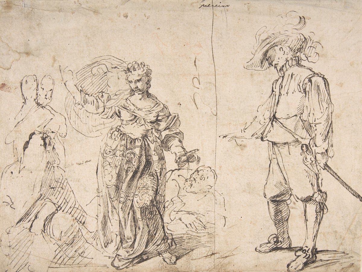 Sheet with Figure Studies 17th century