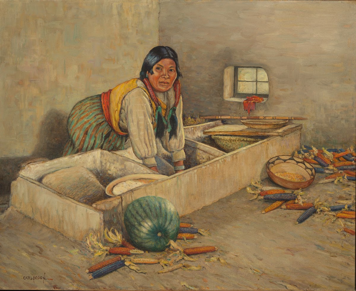 Hopi Woman Grinding Corn ca 1937 1943