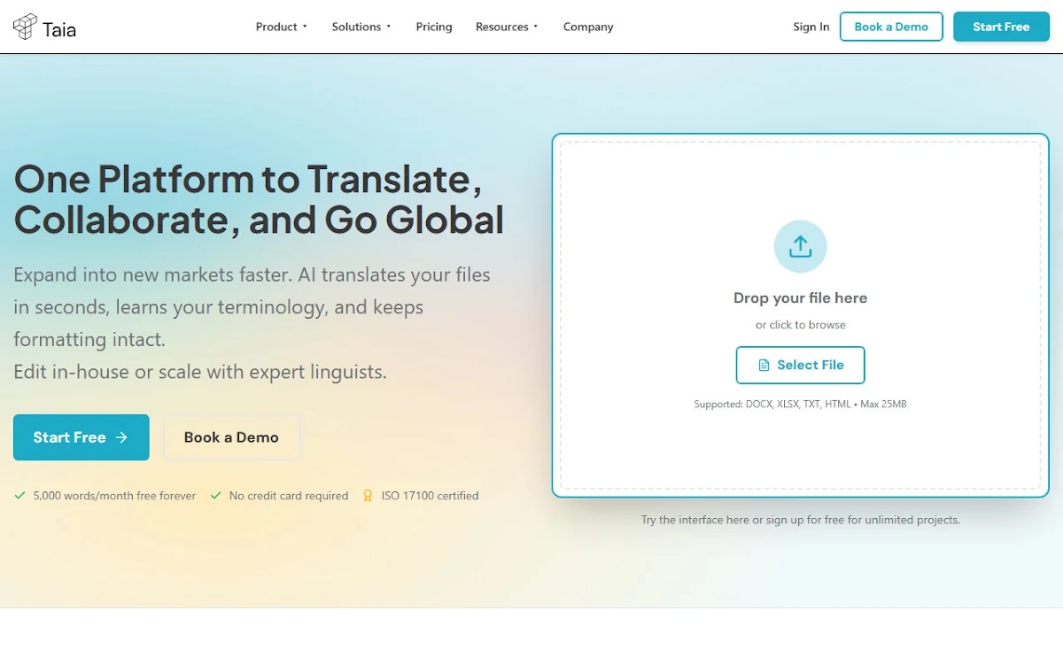Captura de Taia translations