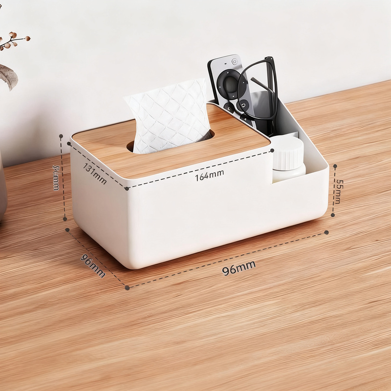Tissue box with storage function
